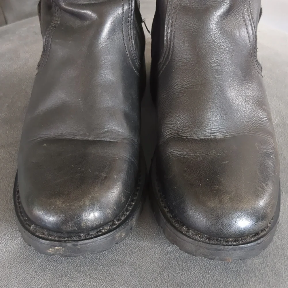 Harley-Davidson Womens 7.5 Alexa Back Lace Black Leather Motorcycle Boots - Picture 7 of 11